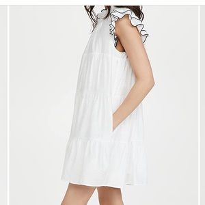 English Factory Contrast Stitch Babydoll Dress